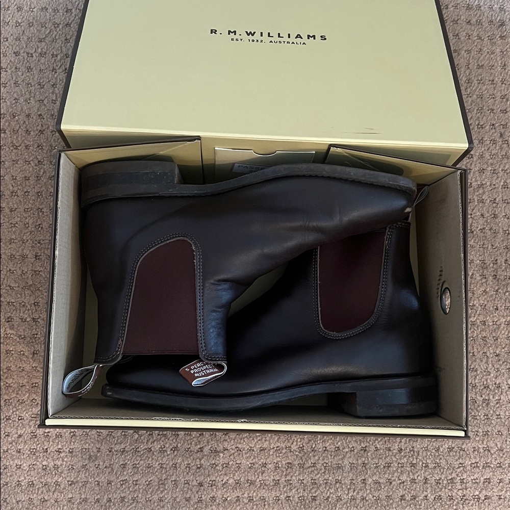 R.M. Williams Dark Brown and Burgundy Leather Boots